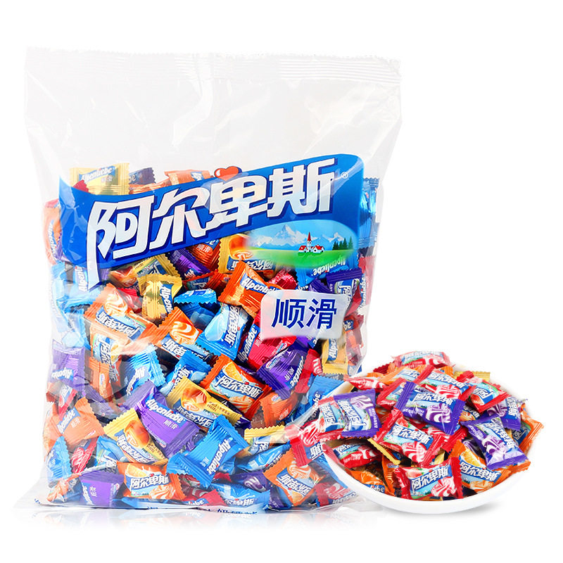 阿尔卑斯牛奶水果硬糖500g约130颗喜糖散装超市糖果婚庆糖果