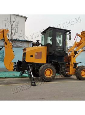 两头忙挖掘装载一体机 土石方施工液压挖掘装载机 Backhoe loader
