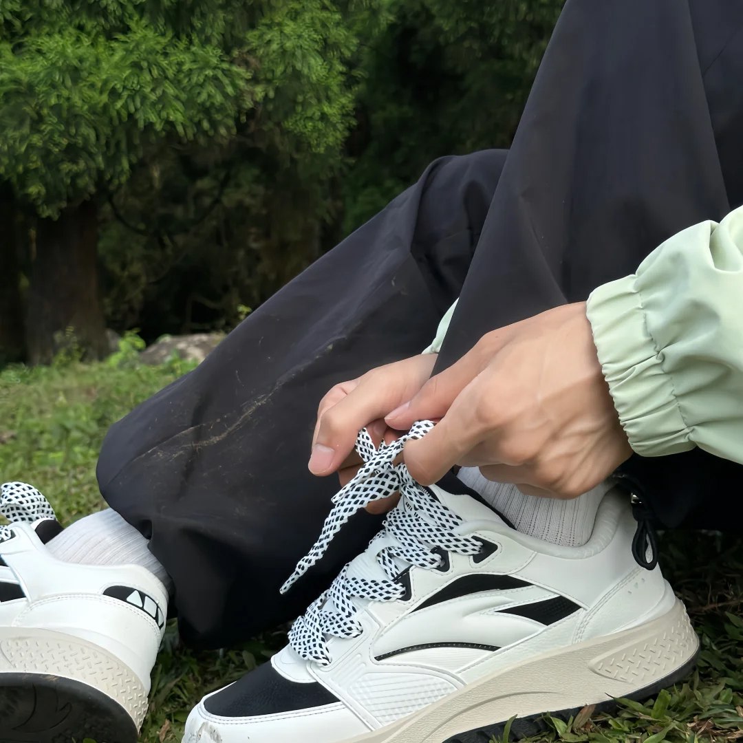 安踏ANTA 骜游王一博同款板鞋女厚底增高运动鞋撞色休闲鞋滑板鞋