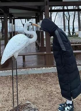 李宁长款棉服男子2024秋季新款校园系列加厚保暖运动外套AFMR481