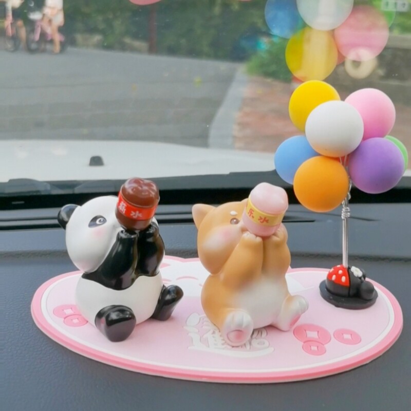 快乐吨吨吨汽车装饰摆件减肥水快乐水车内饰品网红可爱创意治愈