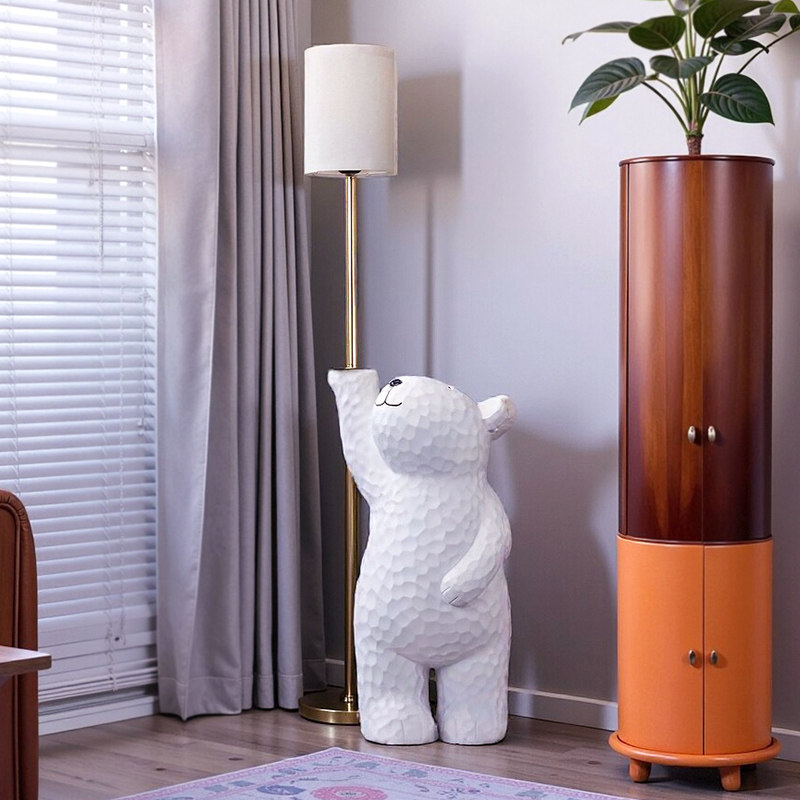 卡通可爱熊客厅大型落地灯摆件电视柜旁边轻奢存钱罐装饰乔迁礼物,家居饰品,落地摆件,淘宝优惠券,粉丝福利购,淘宝优惠卷