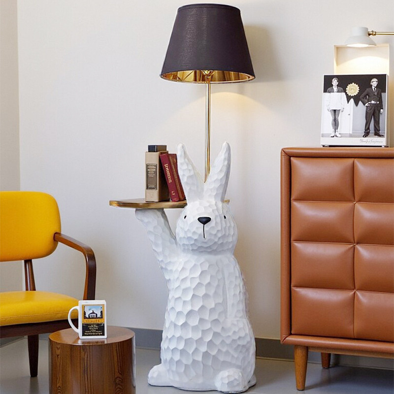 超大可爱有趣兔子落地灯摆件客厅沙发旁儿童卧室家居装饰乔迁礼品,家居饰品,落地摆件,淘宝优惠券,粉丝福利购,淘宝优惠卷