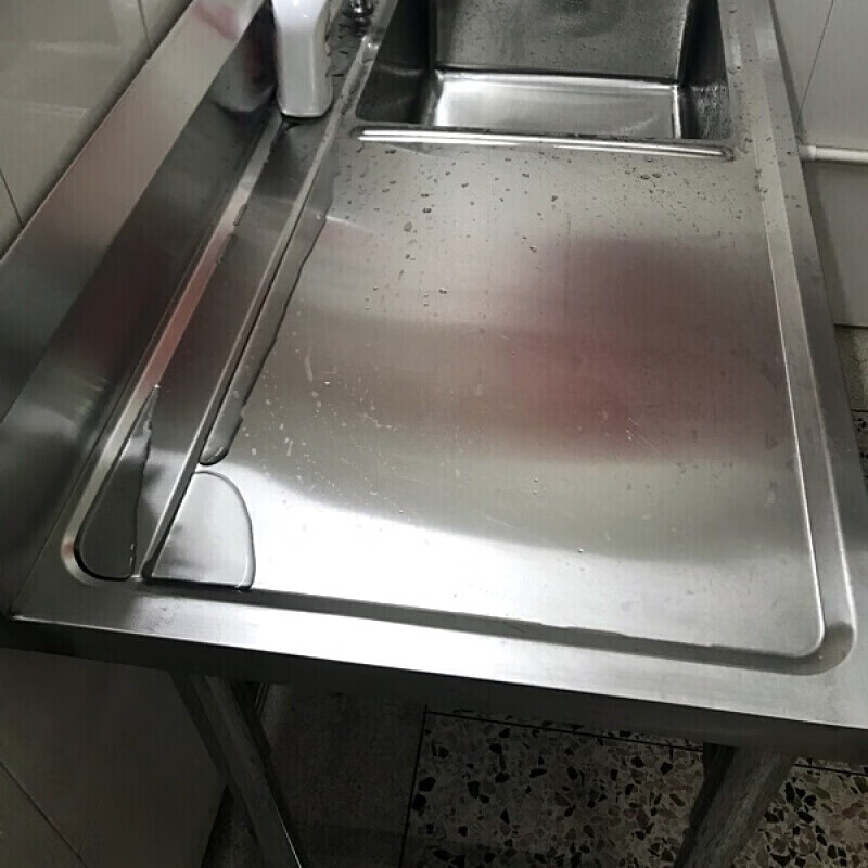不锈钢洗手盆带架子水槽商用带支架厨房双槽手工功能集成柜整体不