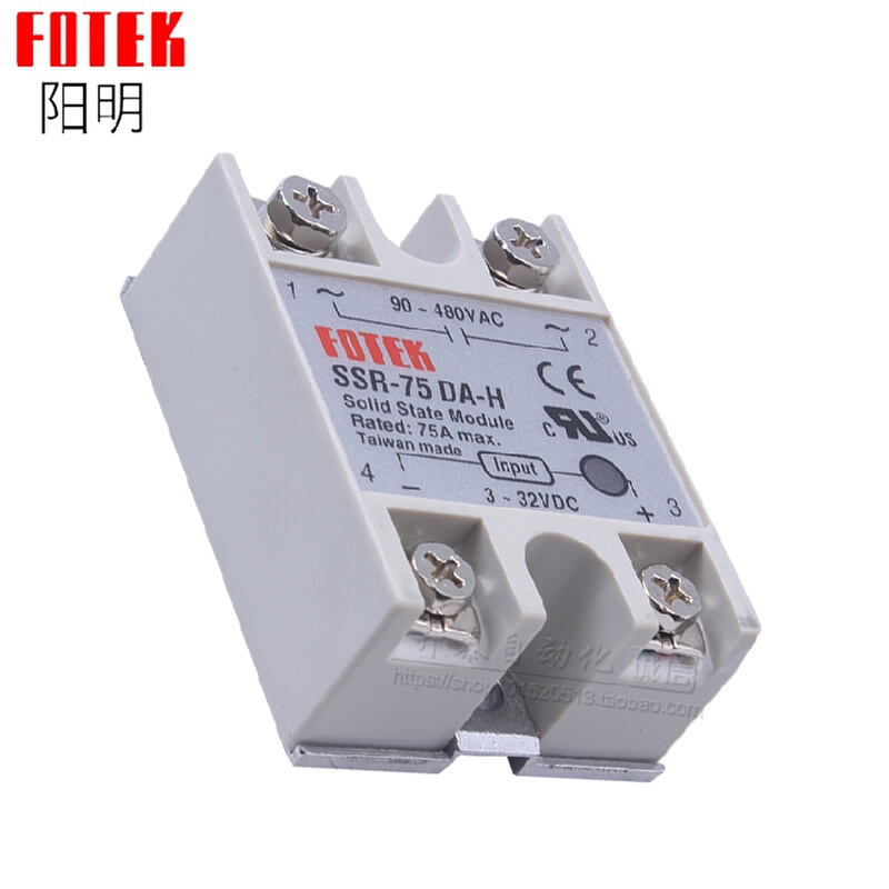 正品台湾FOTEK流态继 器SSR-75DA-H直流控交固75A电KD40C75AX