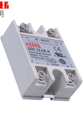 正品台湾FOTEK流态继 器SSR-75DA-H直流控交固75A电KD40C75AX