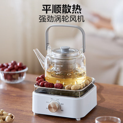 美的电陶炉家用小型玻璃煮茶壶烧水壶泡茶煮茶多功能2025旗舰新款