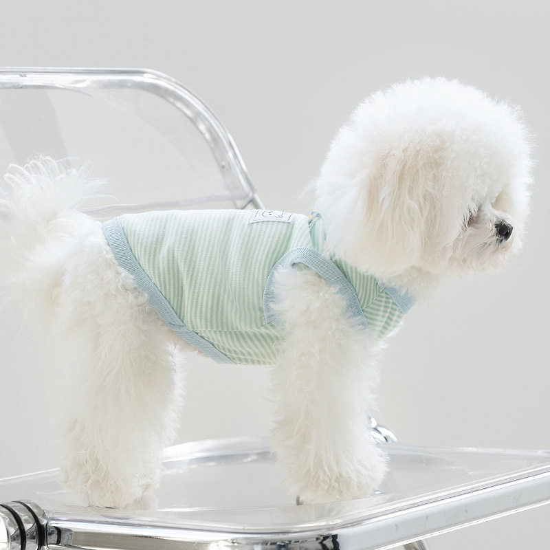 春夏季狗狗全棉色织条纹