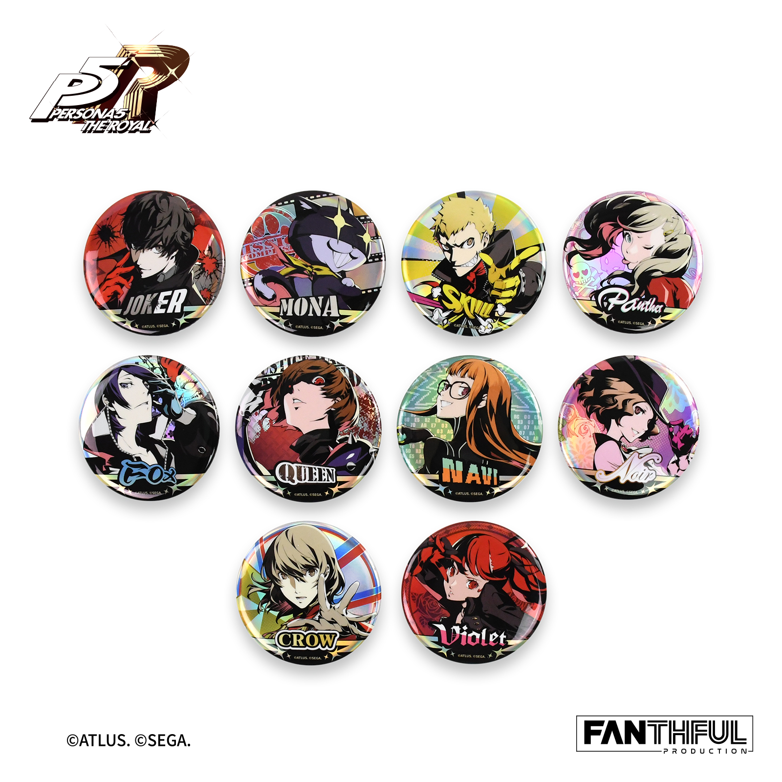 《女神异闻录5 皇家版》马口铁徽章盲盒