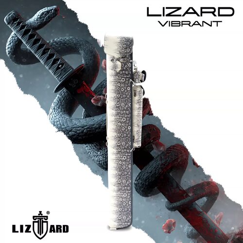 LIZARD莱瑟塔蛇纹鳄鱼纹刀轻便皮质1*2三孔中八大头杆台球杆包