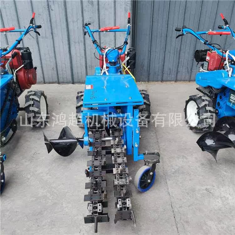 链条式埋电缆小型挖沟机 建筑工程挖槽机 小型手扶开槽机