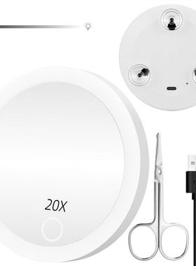 Compact Mirror with Natural LED Light Magnifying Mirror