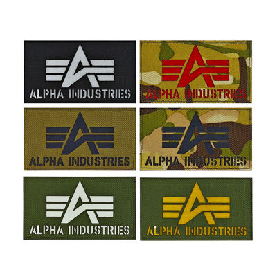 ALPHA INDUSTRIES 雕刻反光阿尔法臂章战术士气徽章夜光布贴配饰