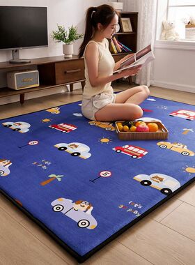 日式珊瑚绒海绵地毯儿童爬行毯榻榻米垫坐垫床垫客厅卧室