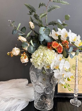 绣球仿真花家居餐桌玄关现代摆件装饰电视机柜花艺插花婚礼布置