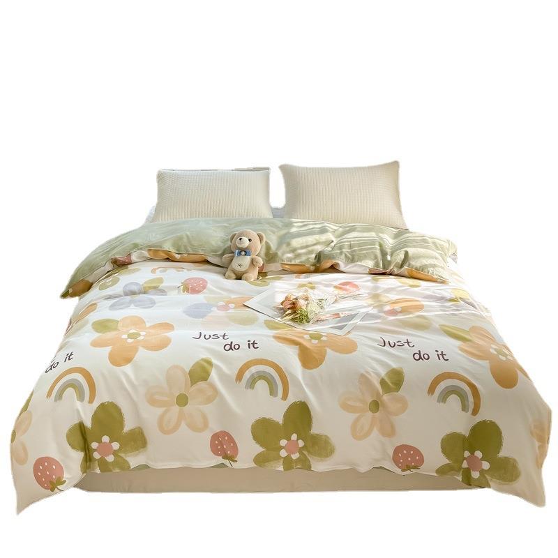 2023新款棉斜纹印花单被罩220926件被全棉小碎花卡纯通单人套单品