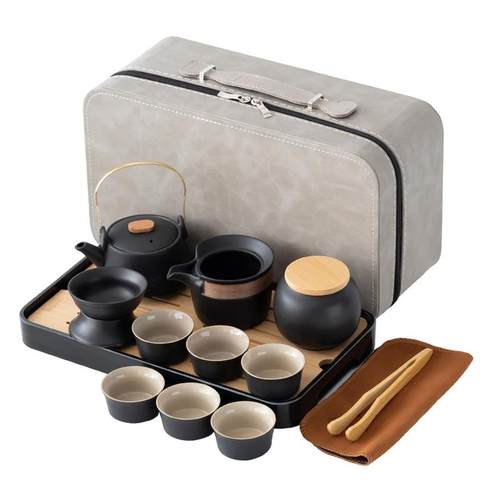 旅行功夫茶具茶杯套装日式简易随行便携式商务活动礼品可定印LOGO