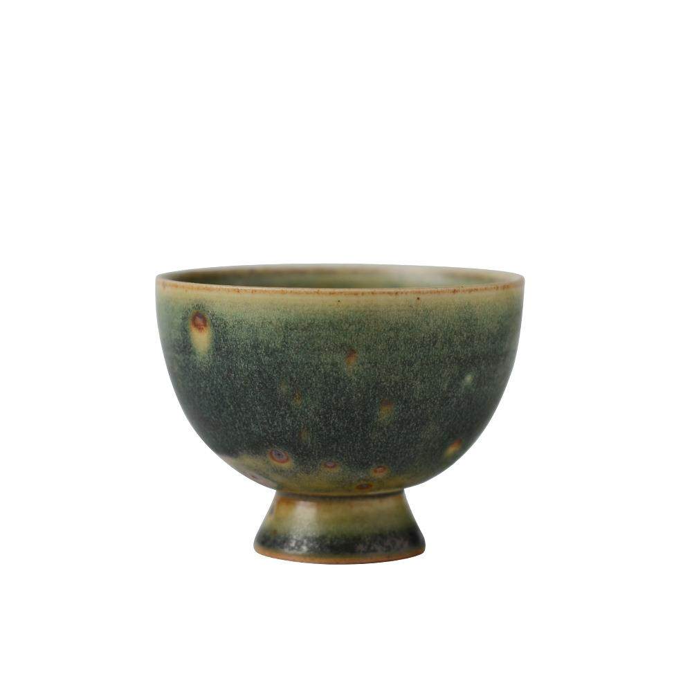 景德镇功夫茶杯陶瓷主人杯单杯茶碗开片蕉叶色茶具单个茶盏品茗杯