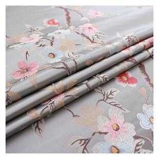 清仓新中式高提花桌旗面料刺绣花红木沙发坐垫抱枕织锦缎绸缎布料