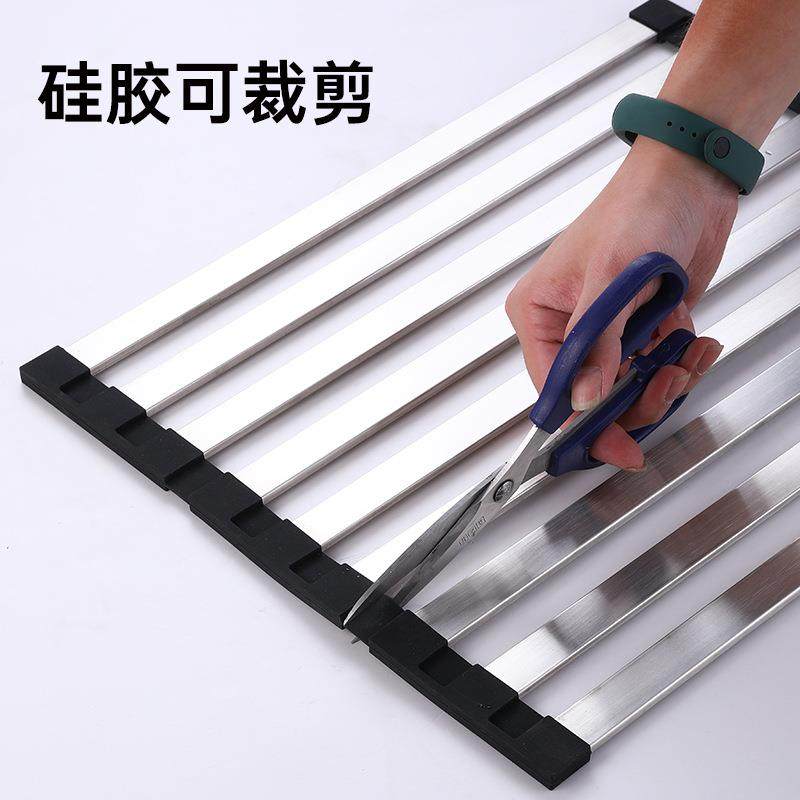 厨房水槽沥水架304不锈钢可折叠洗菜盆滤水卷帘水池沥水篮置物架,家装主材,沥水篮,淘宝优惠券,粉丝福利购,淘宝优惠卷