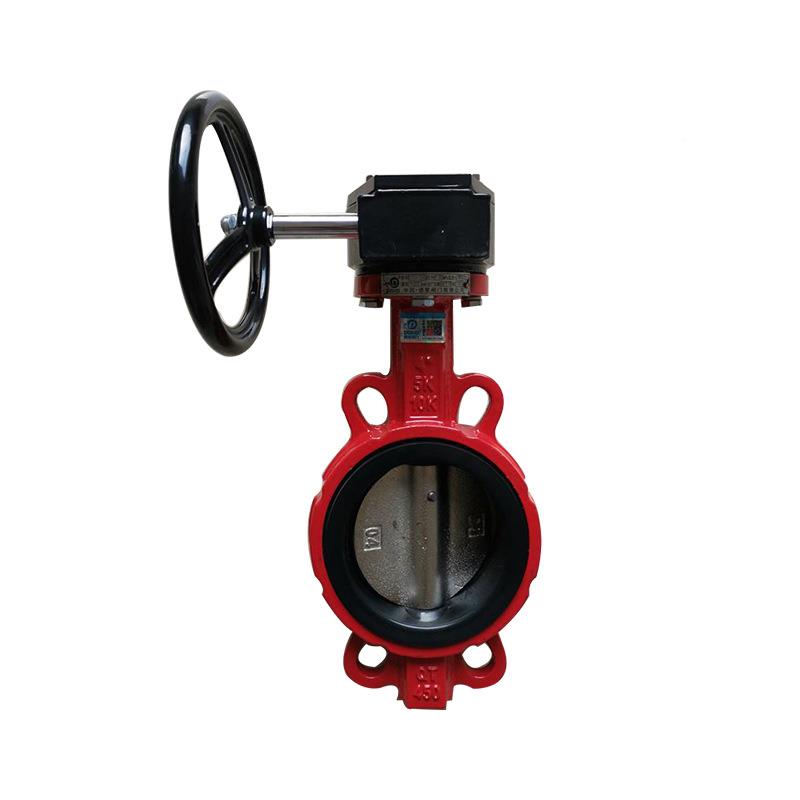 蜗轮铁蝶阀垂直板式D37X-16Q/P工业不锈钢国双标无品牌/向铸球墨1