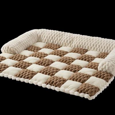 升级款棋盘格狗狗沙发床加厚防滑宠物垫四季通用U形狗窝柔软