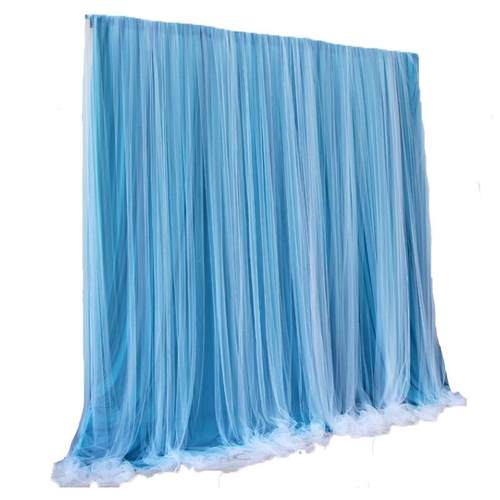 ins网纱纱幔网红直播场景布置幕布婚庆背景纱幔舞台装饰热卖布幔