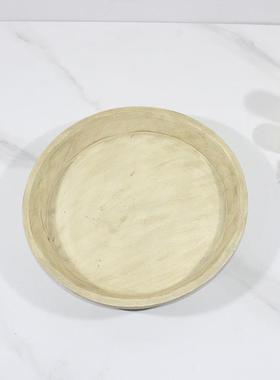 家居侘寂风蜡烛托盘果盘中式复古装饰收纳民宿样板间玄关餐厅客厅