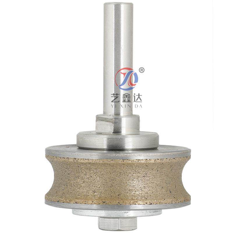 直柄小磨头不锈钢安装柄玻璃手动磨边轮直边半圆边金刚砂轮粗磨