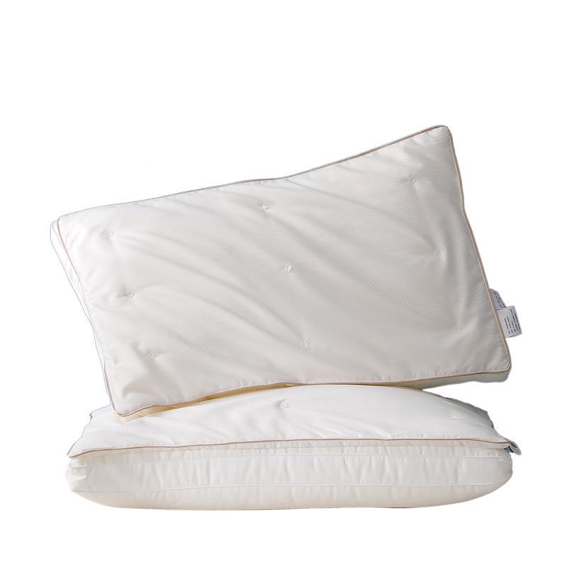 迪斯枕蚕丝枕中高枕型丹双人特软枕头枕送头枕芯真丝套