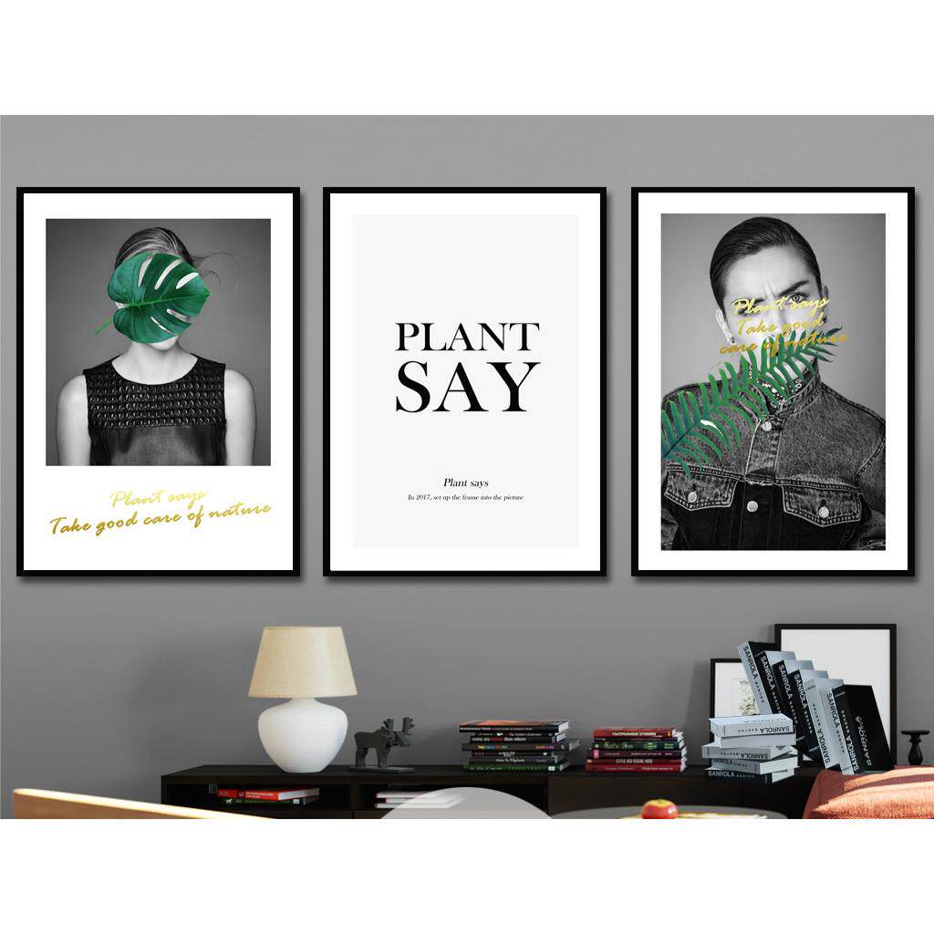 北欧挂画现简约装饰画字母女人头像挂画文艺客厅卧室床头