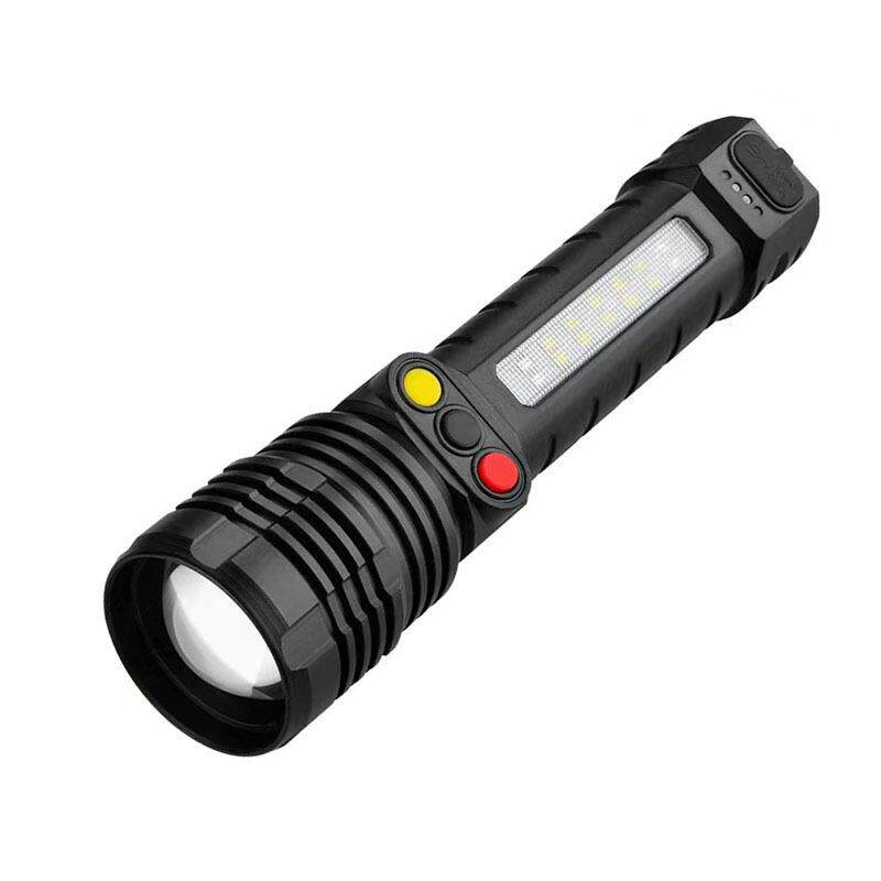 新款强光铁路信号灯手电筒黄闪救生带侧灯应急警示灯充电