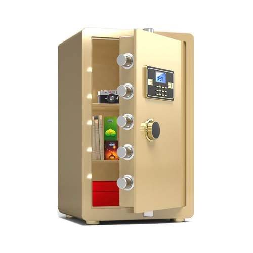 保险柜家用防盗全钢指纹保险箱办公室机械锁保管箱新款床头文件柜