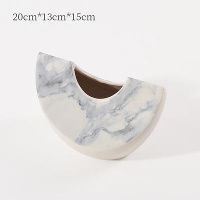 现轻奢大理代XXC石纹软装陶瓷饰花器装品样板楼房售处电视柜家居