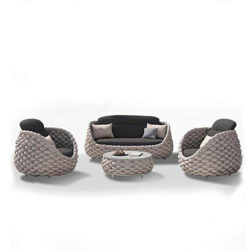 北欧户外沙发庭院别墅藤椅茶几组合露天阳台花园防水防晒藤编家具