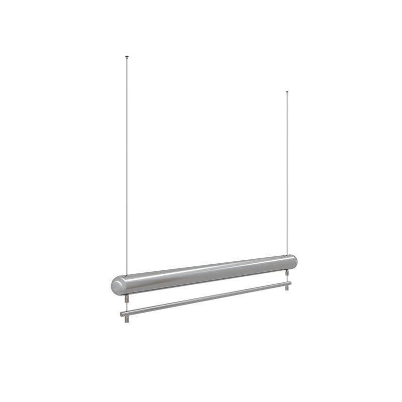 服装店展示架不锈钢银色陈列服装吊杆货架悬挂吊架橱窗吊顶挂衣架