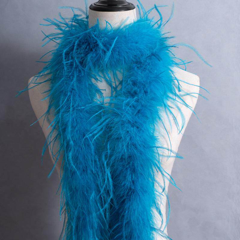 一层鸵鸟毛毛条彩色羽毛条T台走秀拉丁舞服装diy设计师装饰辅料