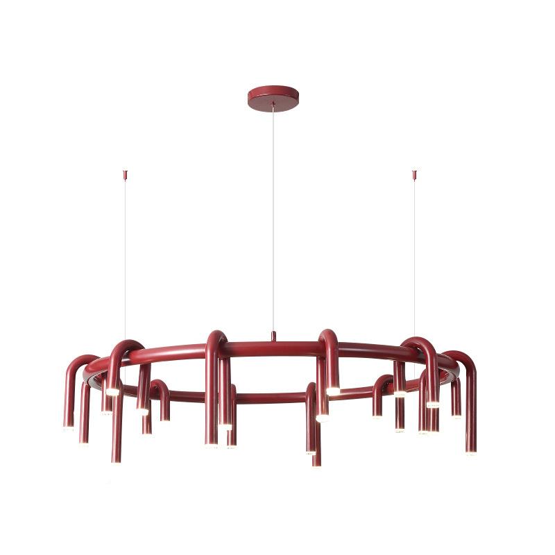 北欧吊设计师U型客厅灯现代个厅性吧台卧室灯样板房圆环餐艺术灯