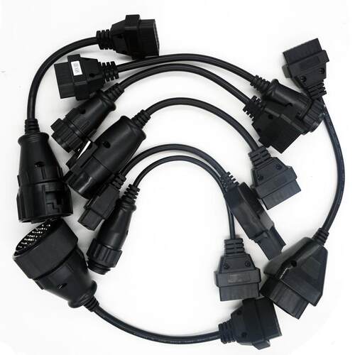 全套卡车线8条Truckscablesfor150etcscdpobd2卡车诊断线