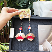 可爱毛绒迷你小动物公仔手机挂绳小鼻嘎玩偶儿童背包挂件手机链