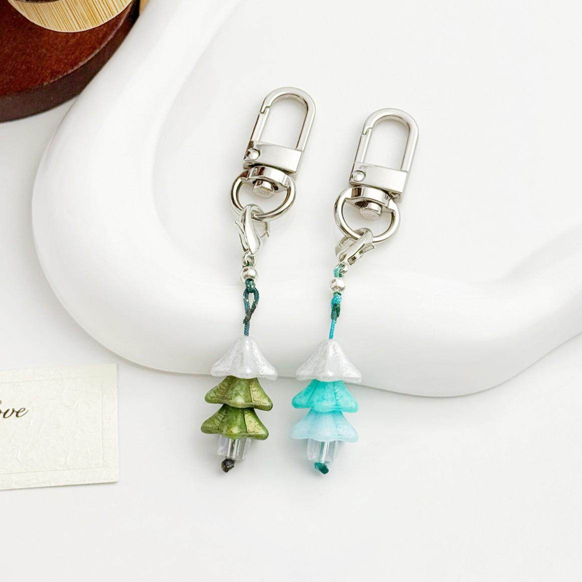 圣诞颂歌手作编绳圣诞树钥匙扣创意精致小礼物情侣闺蜜背包挂件