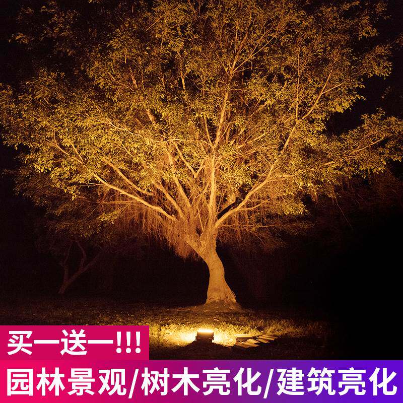 照树灯景观射灯led绿化草坪地灯光室外投光灯彩色射树灯户外防水