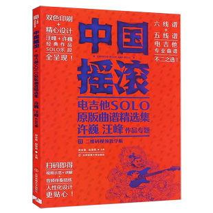 曲谱精选集 电吉他SOLO原版 许巍汪峰作品专题 二维码 零基础入门自学六线谱五线谱弹唱教程书籍 视频教学版 书中国摇滚