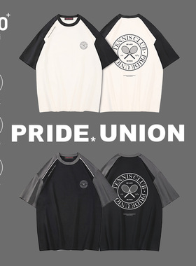 Pride Union骄傲集结拼色防晒抗菌速干网球联盟运动短袖T恤