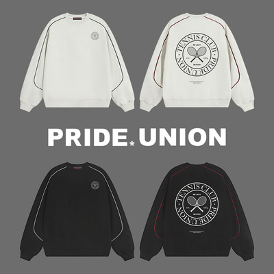 Prideunion落肩宽松网球卫衣