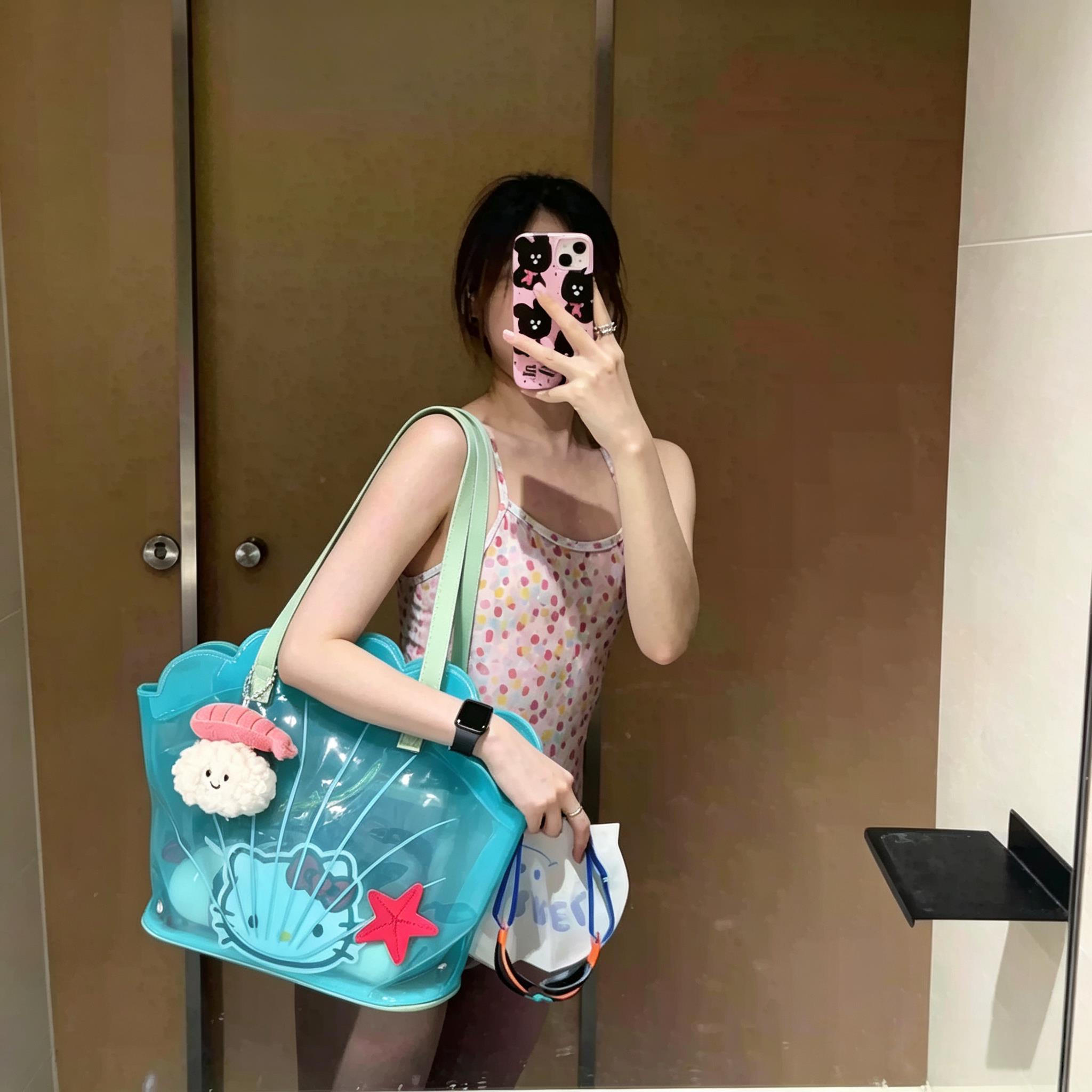 游泳包防水贝壳透明运动