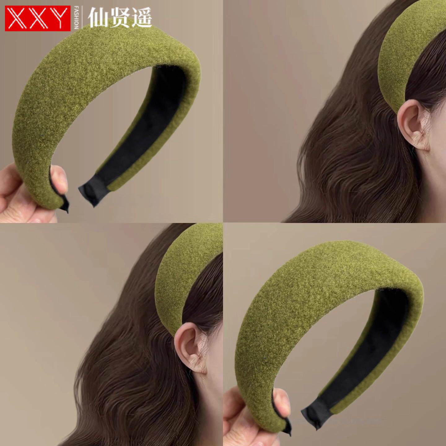 【冷婉清秋】韩版羊毛呢气质发箍