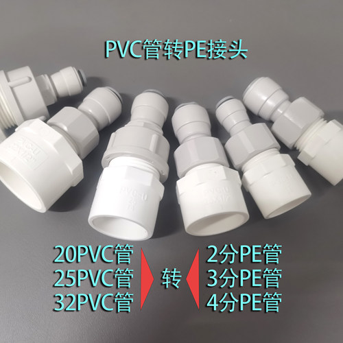 PVC转PE直通接头净水器排水管