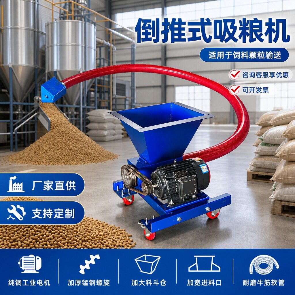 上料神器农用倒推抽粮机大吸力螺旋吸粮机家用养殖饲料颗粒上料机