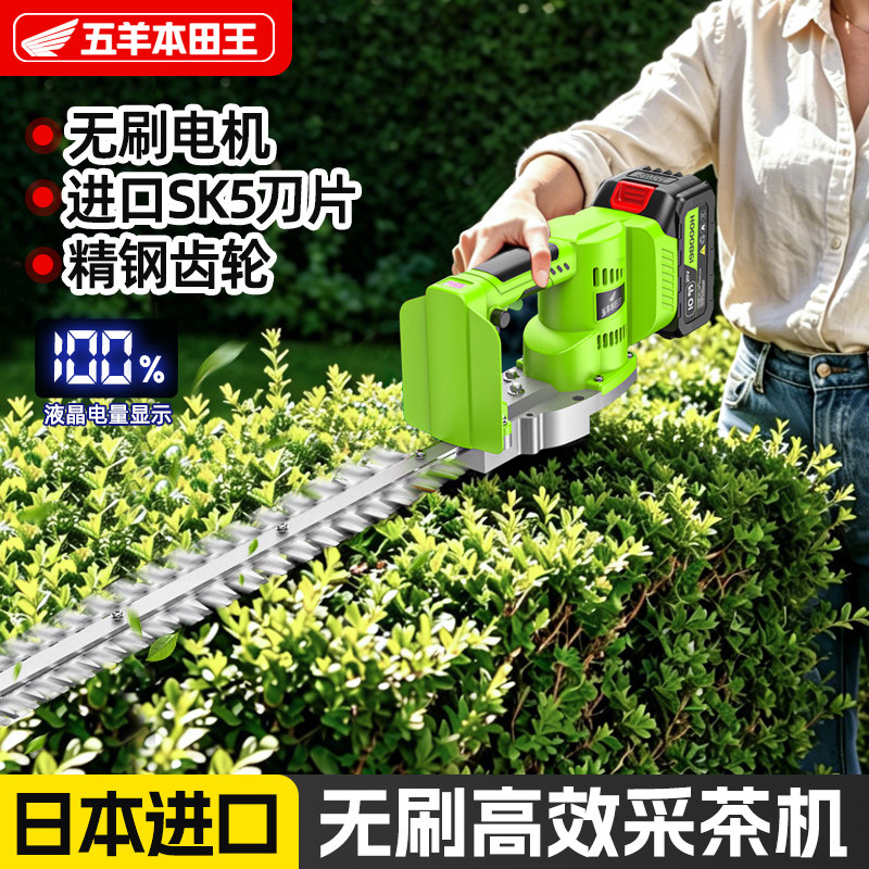 进口新款电动绿篱机充电式小型采茶机修枝机锂电池园林绿化修剪机图片